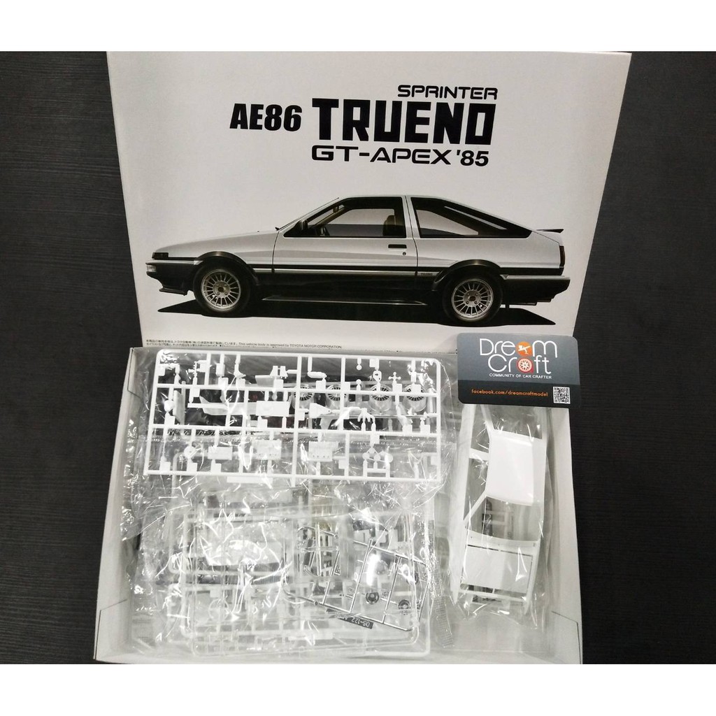 AOSHIMA 1/24 TOYOTA AE86 SPRINTER TRUENO GT-APEX '85 (โมเดลรถยนต์ Model DreamCraft)