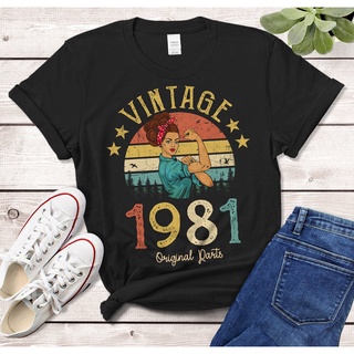 T-shirt  เสื้อยืด ลาย 1981 41 Years Old 41St Birthday Idea สไตล์วินเทจ เรโทร สําหรับแม่ และลูกสาวS-5XL