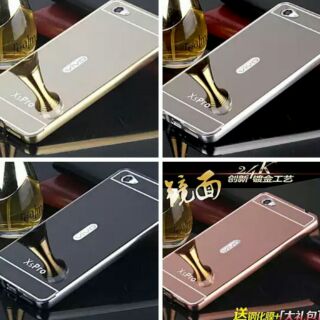 พร้อมส่ง Vivo X5 Pro เคสกระจกเงาขอบโลหะอย่างดี