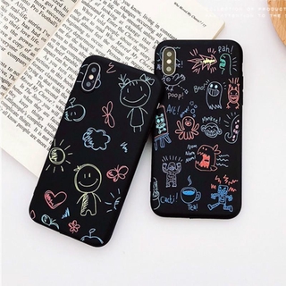 For Infinix Note 30 Hot 30i 20S 20i Note 12 G96 Zero 5G 2023 Smart 7 6 Plus Smart 5 Hot 12 12i 10S 11S Note 10 11 Pro Note 8 7 Hot 9 10 11 Play เคสโทรศัพท์ซิลิโคน ลายการ์ตูน สําหรับ Hand drawn doodle dinosaur boy girl