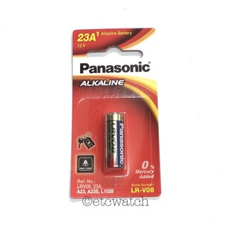 พร้อมส่ง&gt; ถ่านรีโมท ถ่านรีโมทรถยนต์ ถ่านกริ่งไร้สาย PANASONIC LR-V08 / 23A / A23 แพ็ค 1 ก้อน