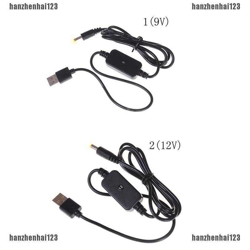 Dc-dc แปลงสายเคเบิล USB เชื่อมต่อ 5v ถึง 9V / 12v แจ็ค 5.5x2.1 มม.