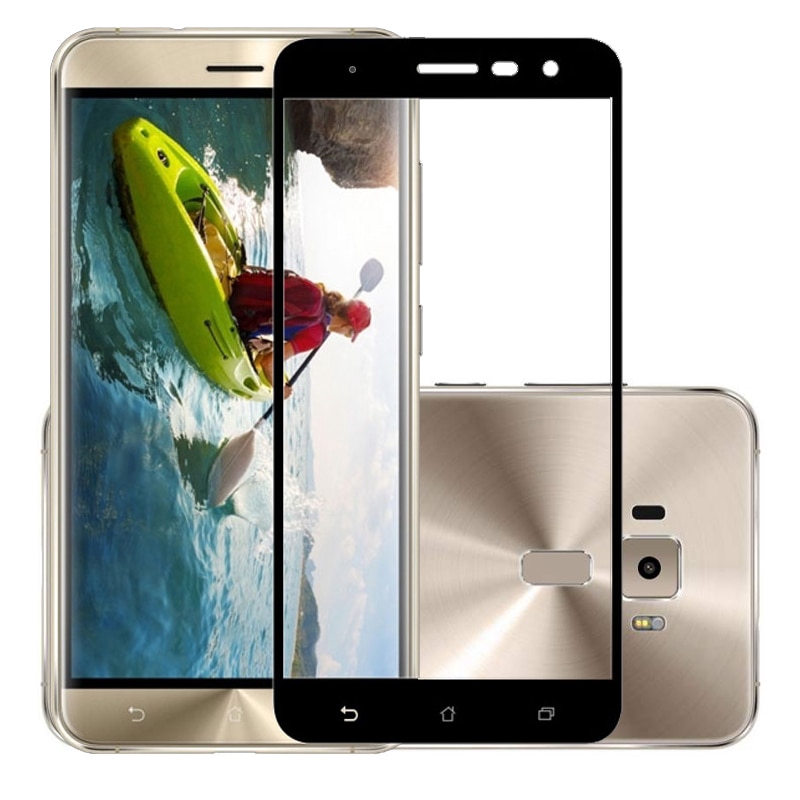 กระจกนิรภัยสําหรับ ZenFone 3 ZE552KL คลุมทั้งหมดป้องกันฟิล์มป้องกันหน้าจอสําหรับ ASUS Z012D Z012DA Z