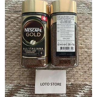(ผลิตในสวิตเซอแลนด์) เนสกาแฟ โกลด์ กาแฟสำเร็จรูปขนาด 200 กรัม ออล อิตาเลียน่า - เดอลุกซ์ Nescafe Gold Al Italiana 200 G
