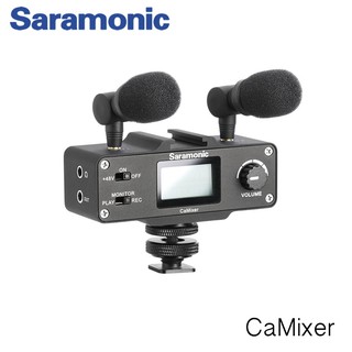 Saramonic CaMixer Microphone Kit with Dual Stereo Condenser Mics, Digital Mixer &amp; XLR/Mini-XLR Input