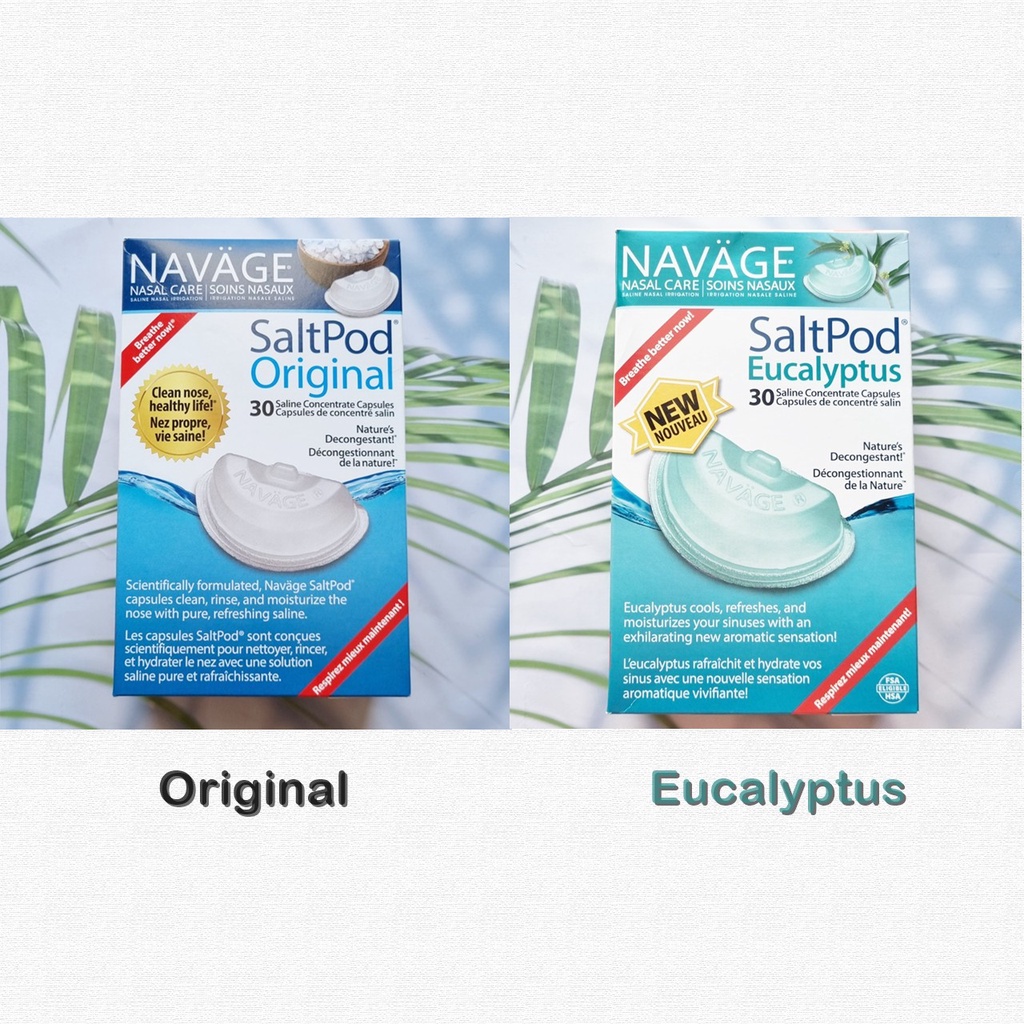 แคปซูลน้ำเกลือเข้มข้น สำหรับใช้กับน้ำยาทำความสะอาดจมูก SaltPod 30 Saline Concentrate Capsules (NAVAG