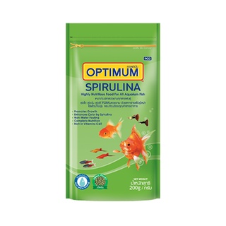 Optimum ออพติมั่ม สไปรูไลน่า อาหารปลาสวยงาม เม็ดจิ๋ว100 กรัม