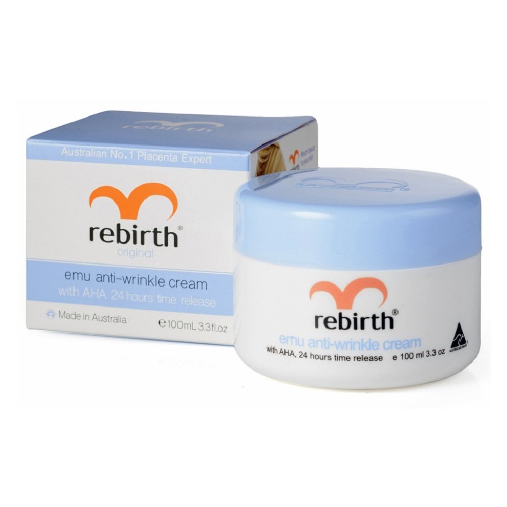 พร้อมส่ง✨ครีมน้ำมันนกอีมู รีเบิร์ท Rebirth Emu AntiWrinkle Cream With AHA 24 Hours Time Release ครีมอีมู ขนาด 100 mL แท้