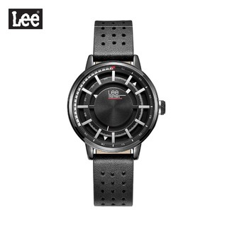 Lee นาฬิกาข้อมือ Metropolitan LEF-F164ABL1-1S แบรนด์แท้ USA สายหนังสีดำ กันน้ำ ระบบอนาล็อก