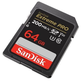 SanDisk Extreme Pro SD Card SDXC 64GB ( SDSDXXU-064G-GN4IN ) ความเร็วอ่าน 200MB/s เขียน 90MB/s