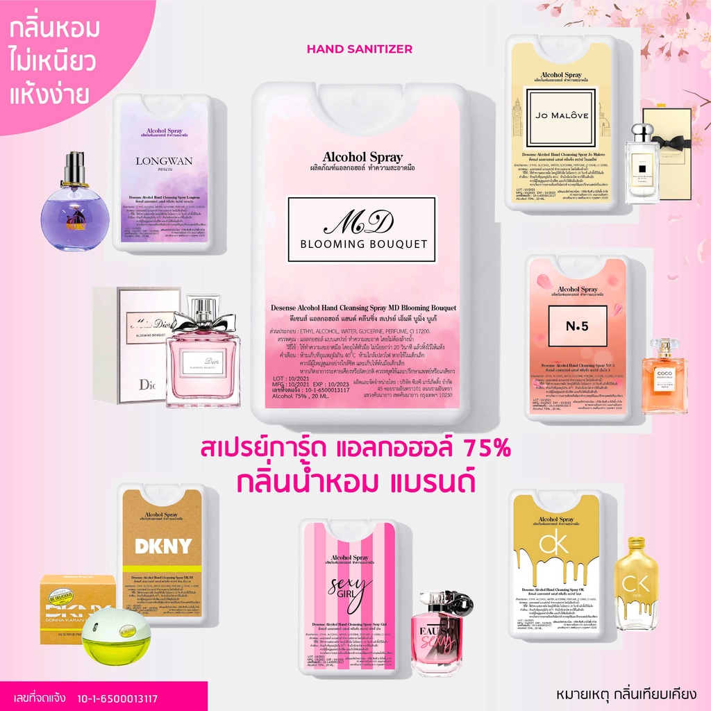 สเปรย์แอลกอฮอล์ พกพา กลิ่นน้ำหอม กลิ่นหอม แบรนด์  สเปรย์การ์ด ขนาด20ml แอลกอฮอล์75% พกพาง่าย ส่งด่วน แจกเพื่อน ไม่แพง