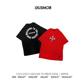 [100% Cotton] GUSMOB เสื้อยืด 21012-21013 WELCOME TO FRIEND ZONE ตรุษจีน วาเลนไทน์