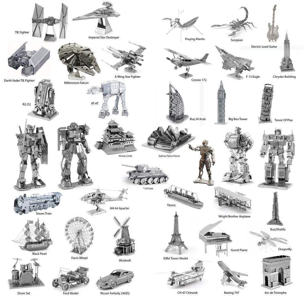 Metallic Model 3d Puzzle MOVIE&GAME