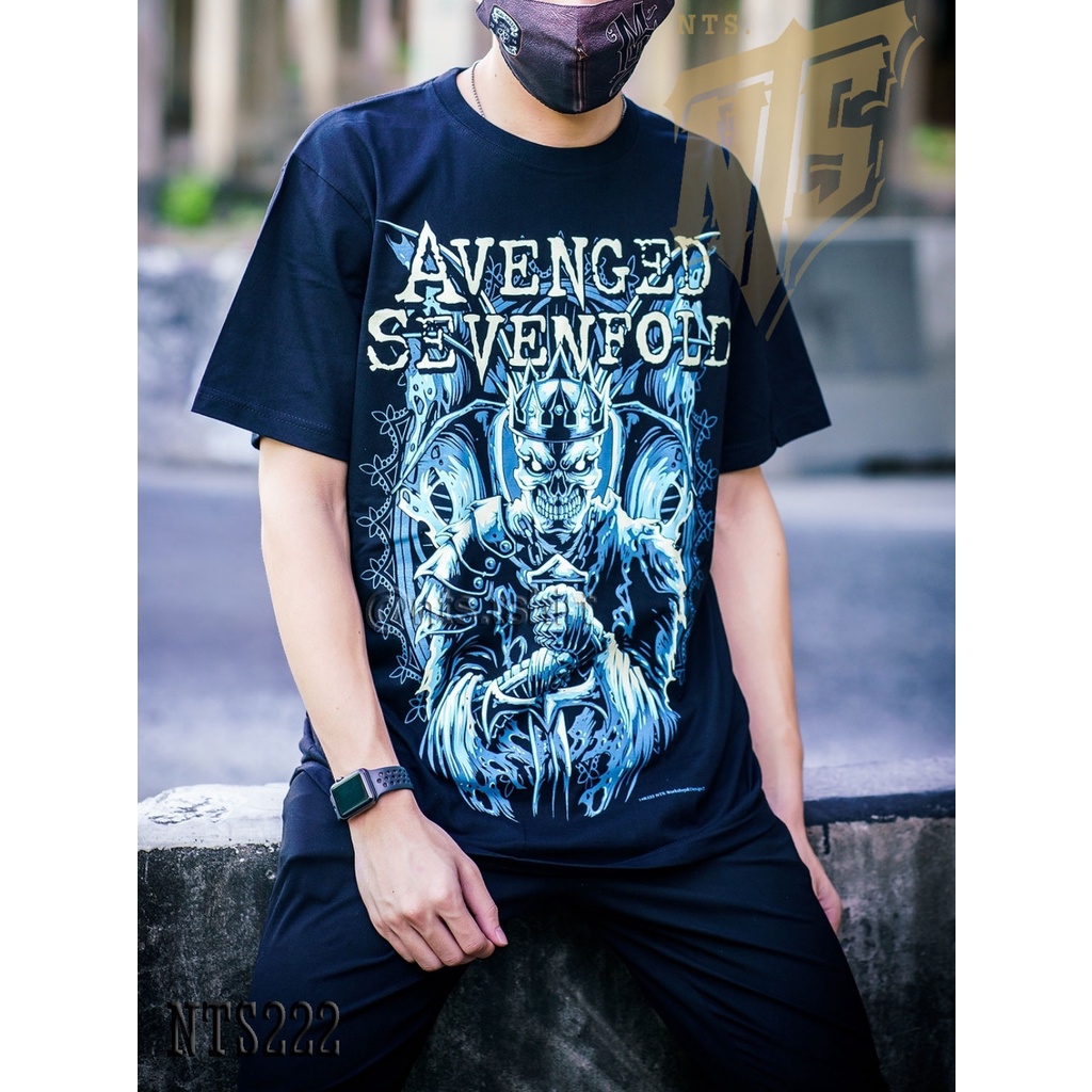 NTS​ 222 A7X Avenged Sevenfold เสื้อยืด ลายวงดนตรี ซิลค์สกรีน ผ้าคอตตอนหนานุ่ม ไม่หดไม่ย้วย สีดำ S M L XL XXL