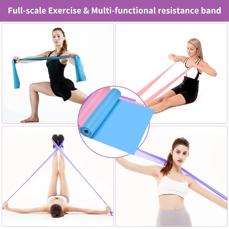 ยางยืดโยคะ ยางยืดออกกำลังกาย ยางยืดพิลาทิส อุปกรณ์โยคะ สายรัดโยคะ สายโยคะ ผ้ายางยืดสำหรับออกกำลังกาย - รูปที่ 3