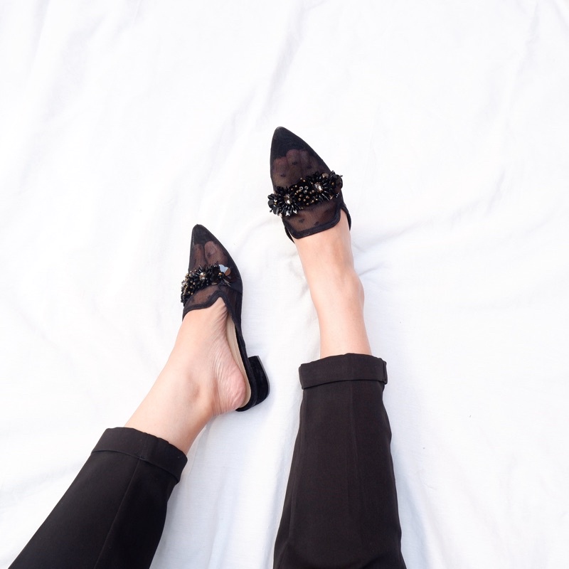 {bembibloopshoes} ASTRAID BEADS BLACK weddingshoes