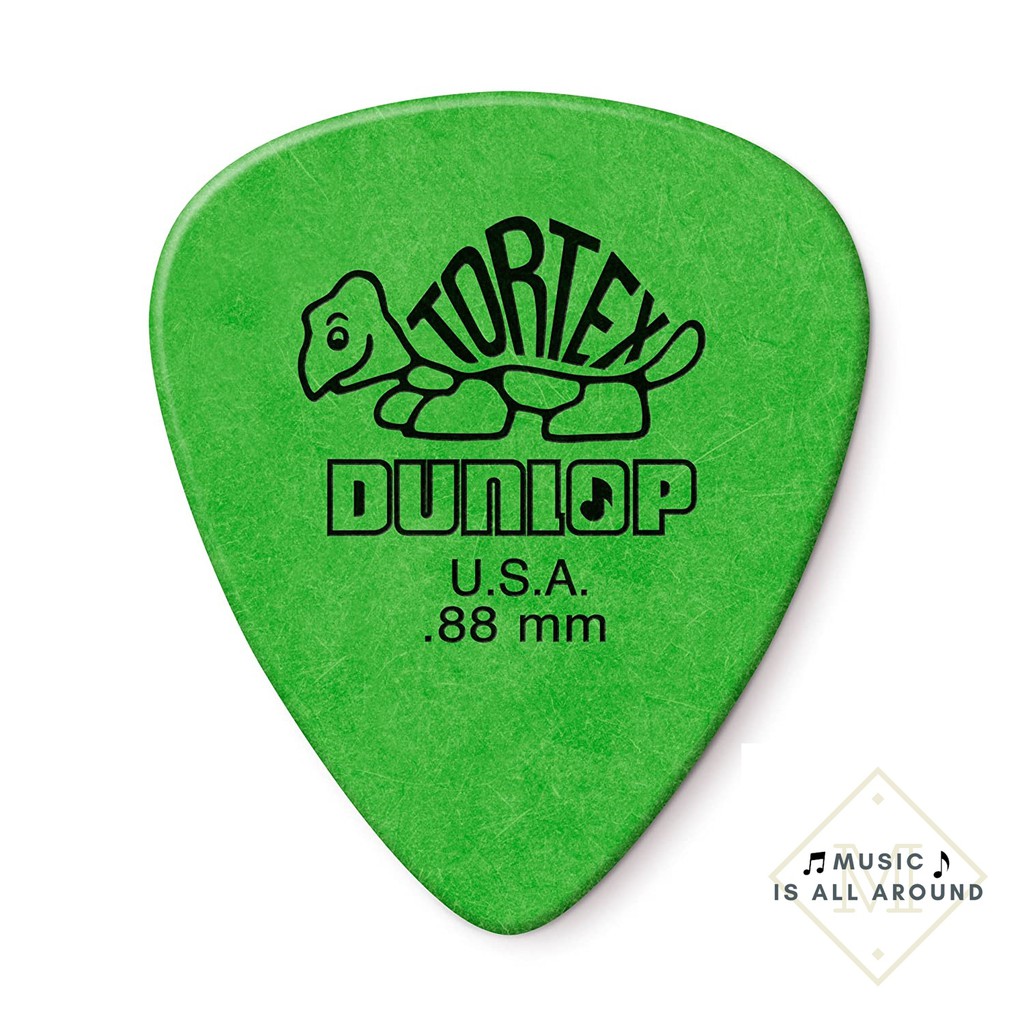ปิ๊กDunlop รุ่น TORTEX STANDARD ปิ๊กเต่าเขียว 0.88 mm (Made in USA)