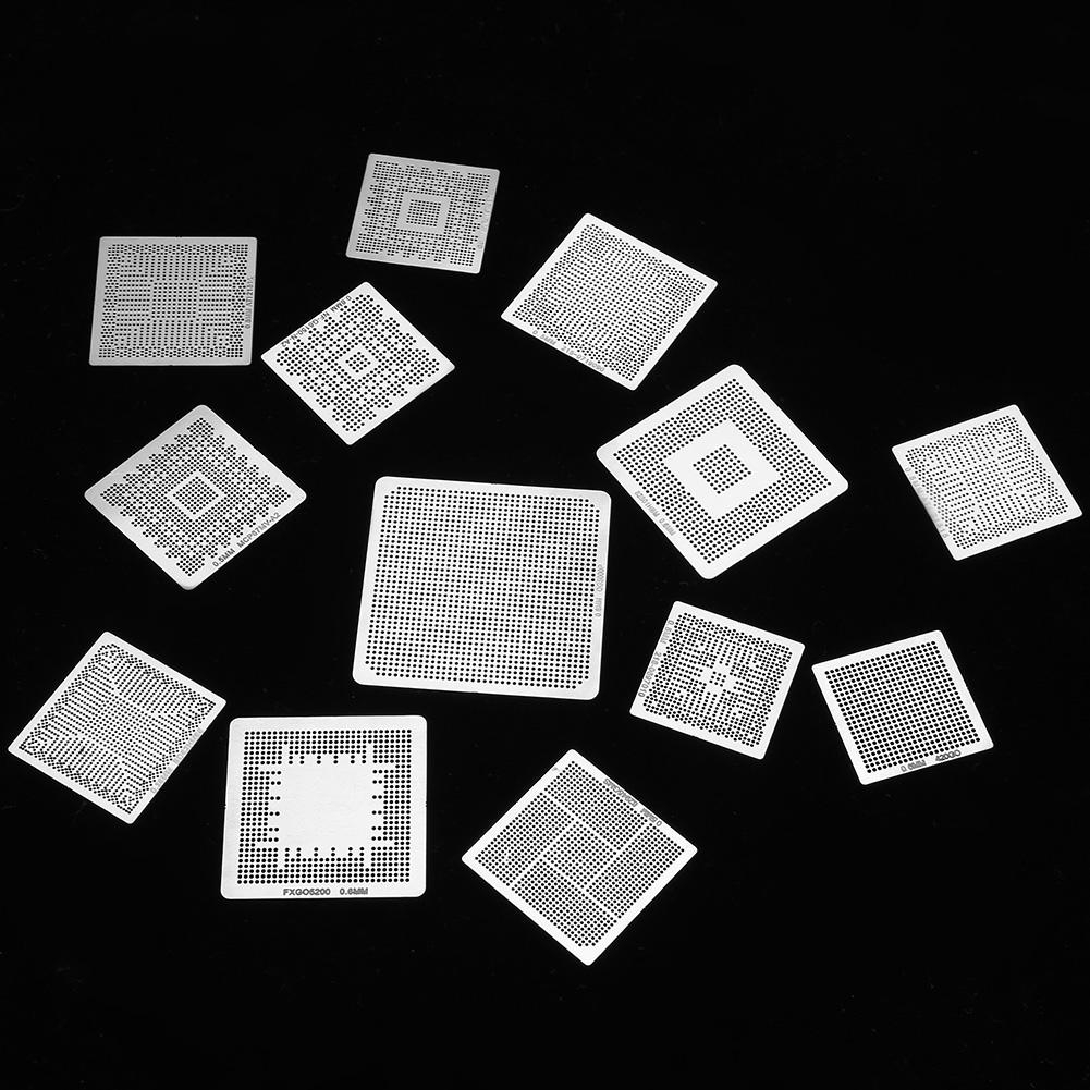 Details about   33PCS BGA Universal Reballing Rework Net Stencils Steel Template Mesh Directly 