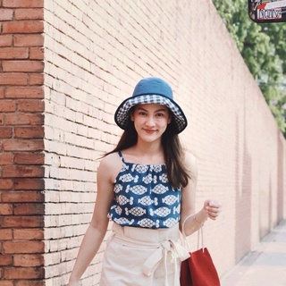 SALU LACE สายเดี่ยวผ้าฝ้ายสาลูริ้ว