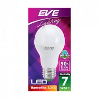 Therichbuyer  หลอดไฟ LED E27 7 วัตต์ Warm White EVE LIGHTING รุ่น LED A60 7W