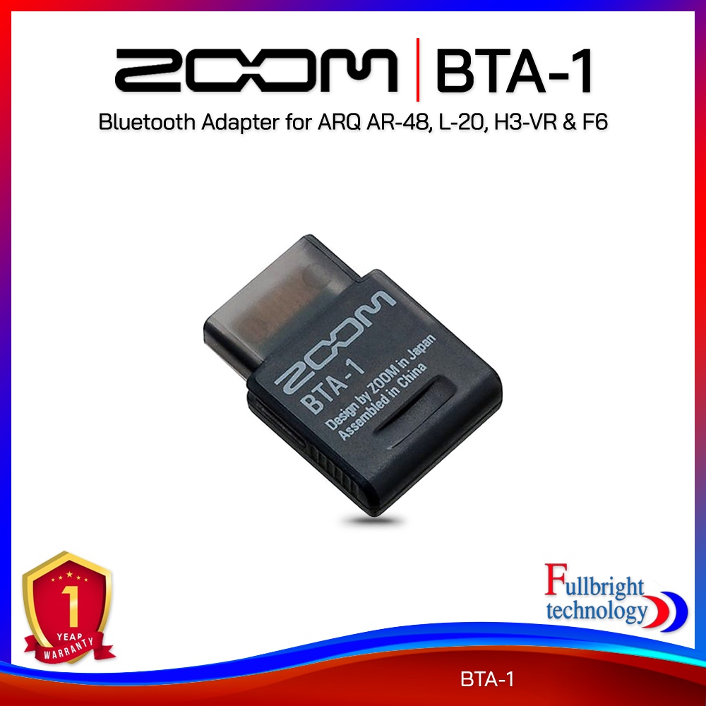 Zoom BTA-1 Bluetooth Adapter สำหรับใช้งานกับ Zoom ARQ AR-48, L-20, H3-VR & F6 รับประกันศูนย์ไทย 1 ปี