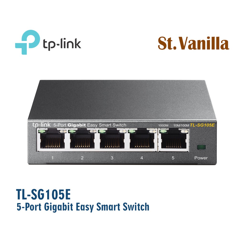 Tp-Link TL-SG105E 5-Port Gigabit Easy Smart Switch TPLINK SG105E 105E 105 E