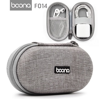 BOONA กระเป๋าจัดระเบียบ 1 ช่องซิป ชนิดแข็ง เก็บหูฟัง สายดาต้า ที่ชาร์จ Cable and Earphone EVA Protective Case รุ่น F014