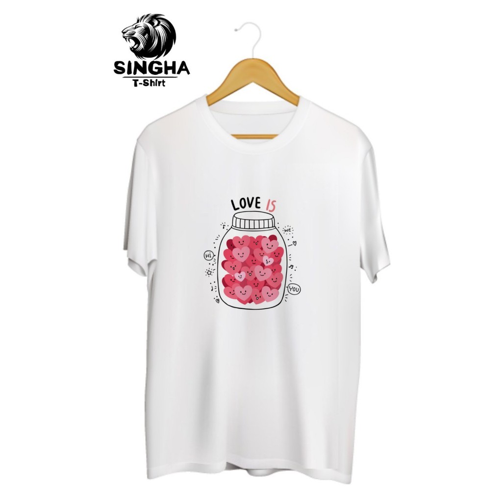SINGHA T-Shirt Valentine's💕 เสื้อยืดสกรีนลาย โหลความรัก