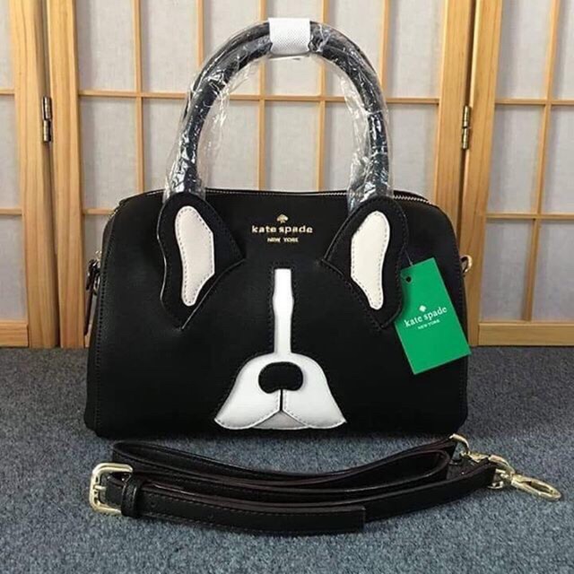 Kate Spade Women's Factory Ma Cherie Antoine French Bulldog Satchel Bag แท้💯%