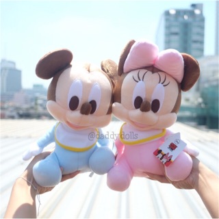 ตุ๊กตา Baby เบบี้ Mickey มิกกี้ &amp; Minnie มินนี่ แบบใหม่ 12นิ้ว