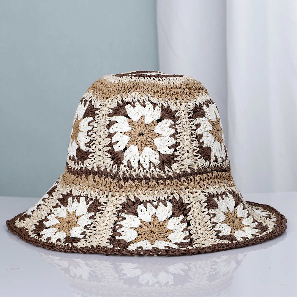 NEW Women Straw Hats crochet hat bucket hat UV Protection Sun Visor Beach  Hats Women Visors Foldable Female Women Summer Sun hat