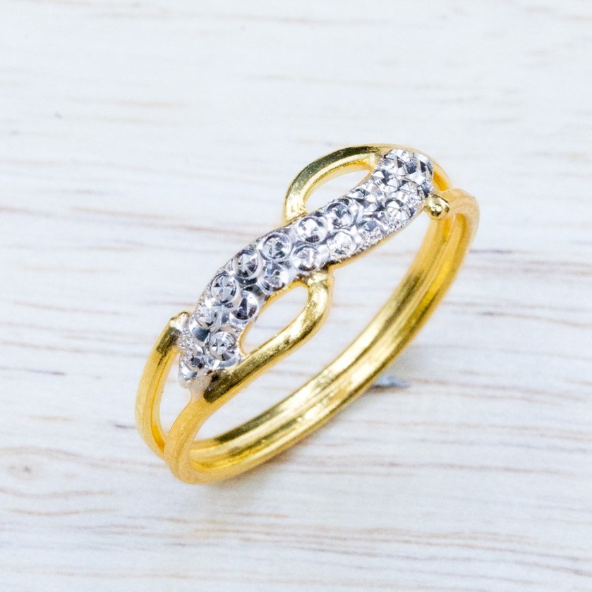 ⭐️ แหวนทองลวดลายอินฟินิตี้เกลียวชุบสีน้ำหนักครึ่งสลึง