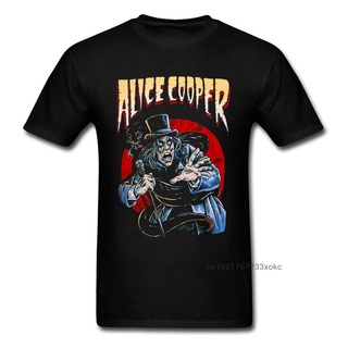 ใหม่ เสื้อยืดลําลอง แขนสั้น พิมพ์ลาย Alice Cooper 3D สไตล์ฮิปฮอป 90S สีดํา สําหรับผู้ชาย