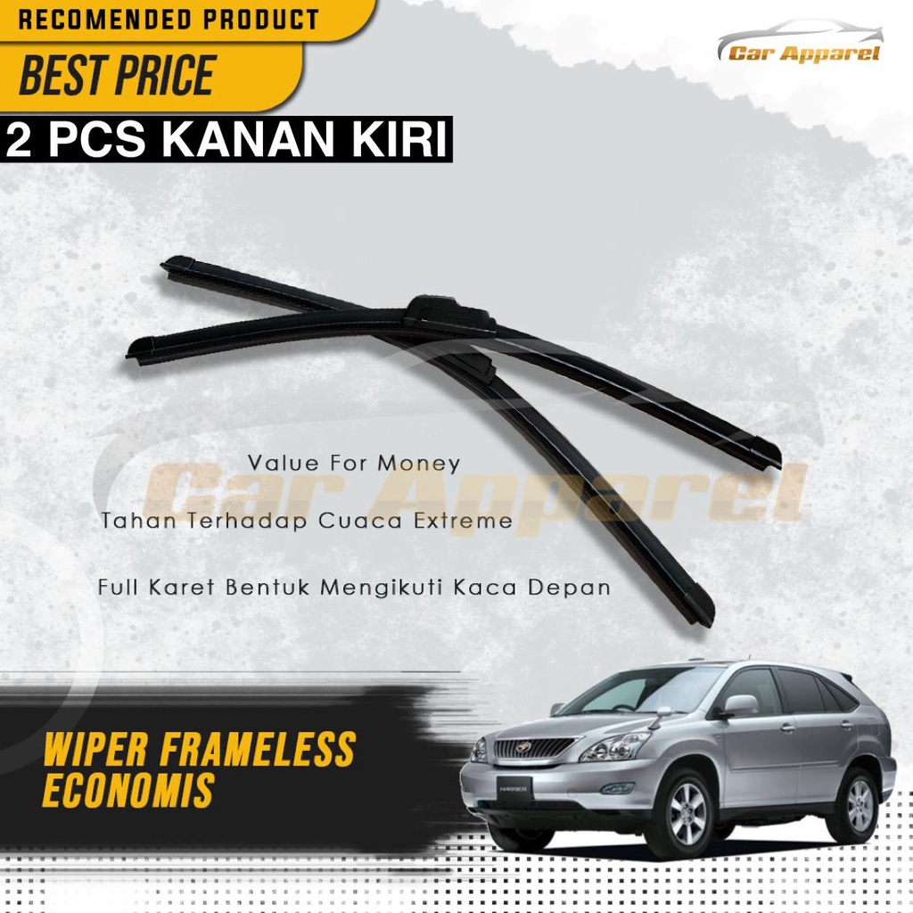 HARRIER GEN2 2004-2007 FRAMELESS ECONOMIC WIPER 2 ชิ้น PAIR