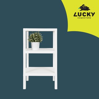 LUCKY HOME ชั้นวางพลาสติกลายไม้ (S) 3 ชั้น หน้ากว้าง 40 cm สูง 73 cm AE-30403