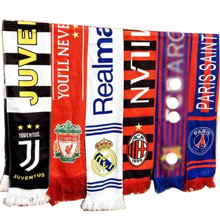 ผ้าพันคอ ผ้าขนหนู ลายทีมชาติฟุตบอล Juventus Real Madrid Liverpool AC Milan แฟชั่นฤดูใบไม้ร่วง และฤดูหนาว