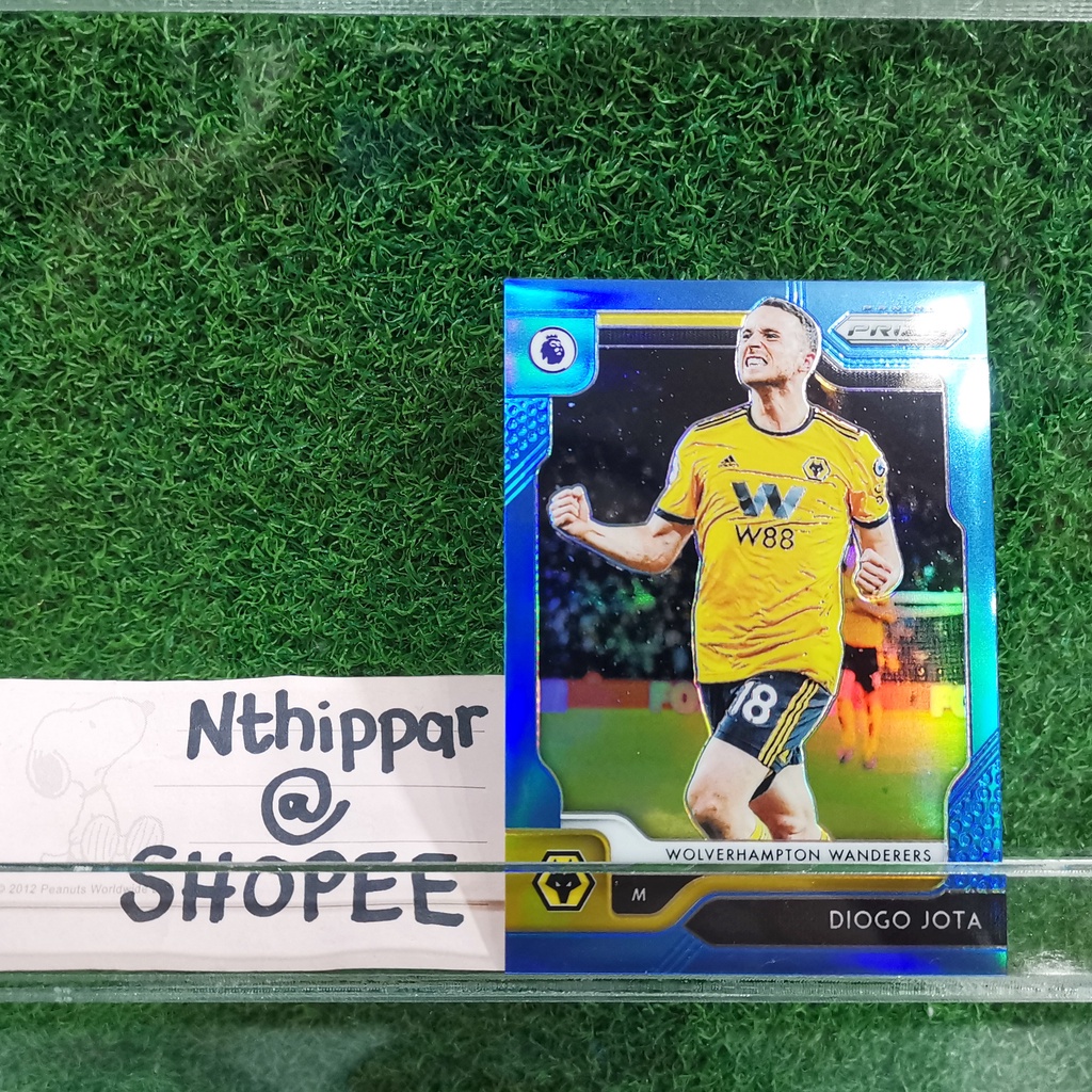 ขาย การ์ด Panini Prizm Premier League 2019-20 Diogo Jota Blue /199 Wolverhampton การ์ดฟุตบอล การ์ดนั