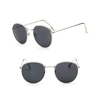แว่นตา GAMT Round Aviator Sunglasses Sliver Frame Gray Lens - กรอบเงิน เลนส์สีเทาเข้ม ของแท้ พร้อมส่ง
