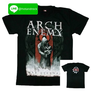 เสื้อยืดผ้าฝ้ายพรีเมี่ยม เสื้อยืดเนื้อ Cotton 💯 สัมผัสนุ่ม เบาสบาย ARCH ENEMY ตัวอักษรสีขาว