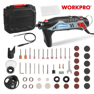 Workpro เครื่องเจียรไฟฟ้า ขนาดเล็ก 130W เพลายืดหยุ่น อุปกรณ์เสริม 182 ชิ้น