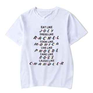 Friends Tv Show  Tshirts with Prints Casual Fashion Eat Like Joey Like Rachel T Shirt  Cotton Summer Cute