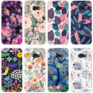 เคสโทรศัพท์มือถือลายดอกไม้สําหรับ Samsung Galaxy A5 2015 2016 A5 2017 A3 2016 A7 2018 A80