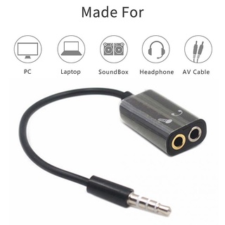 3.5mm Jack Audio Cable Stereo Splitter Audio Cable Male To Female Earphone Headset + Microphone Cable Adapter.