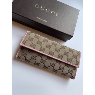 Gucci wallet canvas ชมพู 🌸