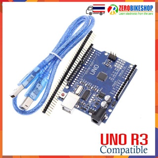 **พร้อมส่ง จากไทย**  Arduino Uno R3 บอร์ดไมโครคอนโทรเลอร์ UNO R3 ATmega328 พร้อมสาย USB by ZEROBIKE