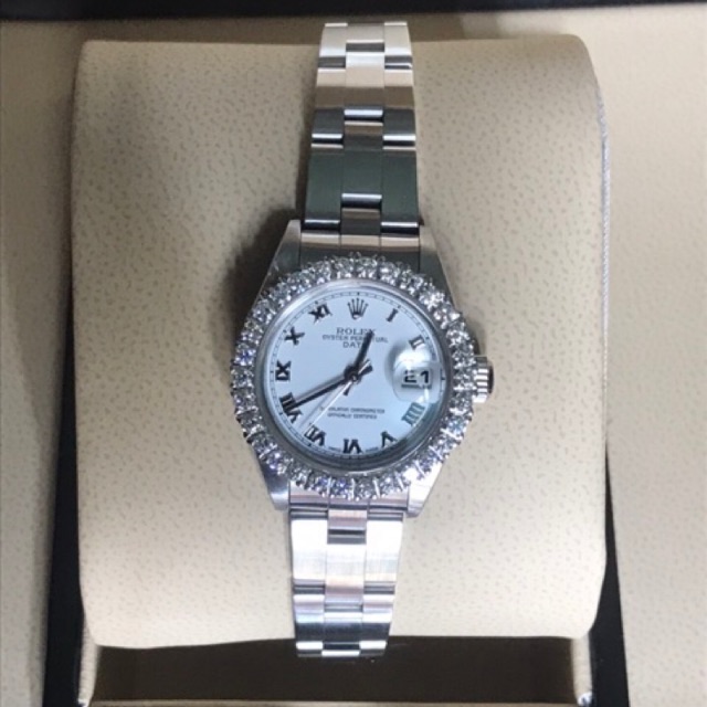 นาฬิกา Rolex Oyster lady datejust size series 7 หูตัน สายเต้าหู้ แท้ 100%