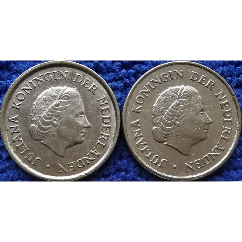 เหรียญ​เนเธอแลนด์​ Netherlands, ชุด​ 2 เหรียญ​ 10 บาท, #​1985L,ใช้แล้ว