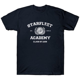 เสื้อยืดผู้ เสื้อยืดผ้าฝ้ายพิมพ์ลาย Starfleet Academy Star Trek Sci Fi Geek Nerd Birthday สําหรับผู้ชาย S-5XL