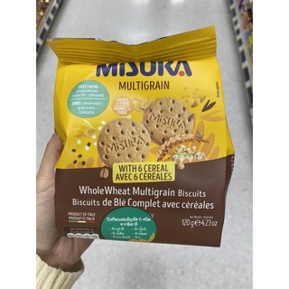 บิสกิต ผสม ธัญพืช 6 ชนิด จากอิตาลี 120 G. Misura Multigrain WholeWheat Multigrain Biscuits