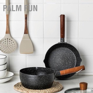 【Palm Fun】 ไม่ติดกระทะ กระทะทอด กระทะผัด กระทะเคลือบ กระทะสแตนเลส  Household Kitchen Aluminum Non-stick Stone Cooking Utensil Pot
